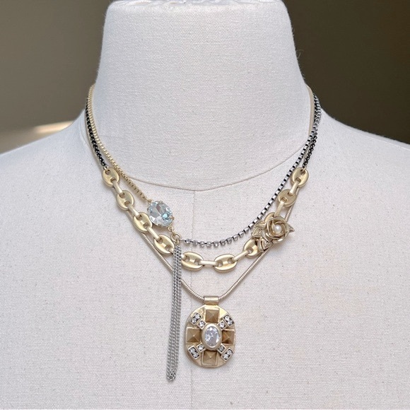 Juicy Couture Jewelry - NWT Juicy Couture Tri-Color Triple Strand Adjustable Necklace